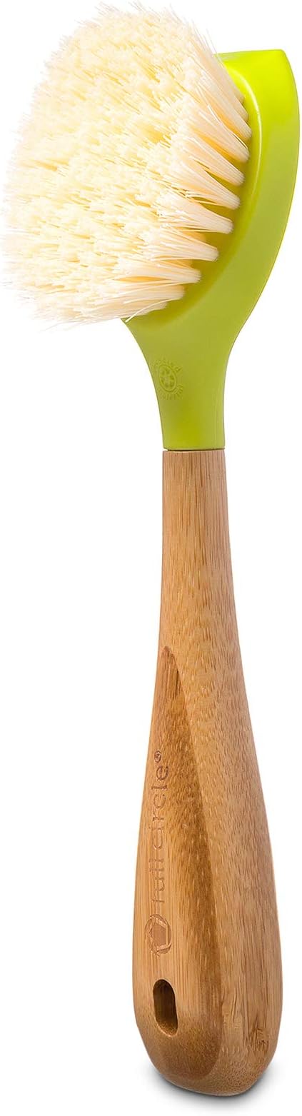 Full Circle Be Good Kitchen Dish Brush with Bamboo Handle, Single Brush, Green, FC10108