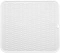 MicoYang Silicone Dish Drying Mat for Multiple Usage,Easy clean,Eco-friendly,Heat-resistant Silicone Mat for Kitchen Counter or Sink,Refrigerator or Drawer Liner White XL 18 inches x 16 inches