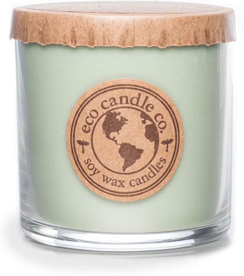 Eco Candle Co. Recycled Candle, Mother Earth, 6 oz. - Scents Of Grass, Hay, Cypress, Patchouli, Sandalwood, & Tonka Bean - 100% Soy Wax, No Lead, Kraft Paper Label & Lid, Hand Poured, Midwest Soybeans