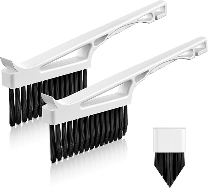 CLEANGOR Grout Cleaner Brush V Shape, Stiff Grout Cleaning Brushes for Tile Floor,Magic Brush, Bathroom Accessory, Cleaning Tools, Grout Scrub Brush Set for Shower, Bathroom, Kitchen, Household Use