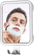 Ettori Shower Mirror Fogless for Shaving- with 4 Suctions, Anti Fog Mirror for Shower, Bathroom, Vanity, Bathtub, Razor Holder for Men