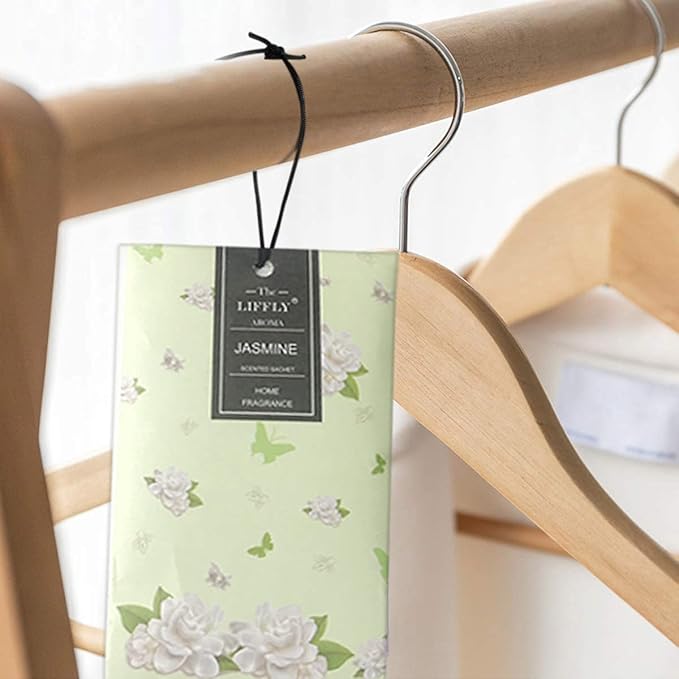LIFFLY 14 Packs Jasmine Scented Sachets for Drawers and Closets