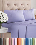 Twin XL 4 Piece Sheet Set - Comfy Breathable & Cooling - Ultra-Soft Hotel Luxury Bedding Set w/ 8-16 Inch Deep Pockets - 1 Flat & 1 Fitted Sheet & 2 Pillowcases - Wrinkle Free & Easy Care - Lavender