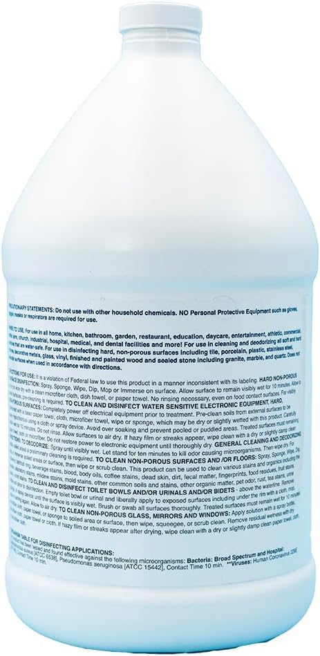 Hypo+Chlorous Hypochlorous Acid Spray For Home 1 Gallon - Cleaner & Disinfectant – Safe for Kids & Pets – Multi-Purpose Hypochlorous Acid Cleaner – Eco-Friendly HOCl Spray