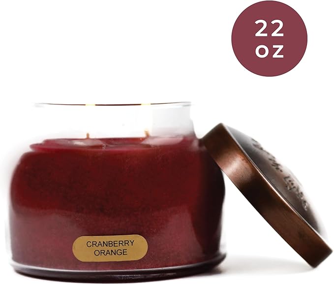 A Cheerful Giver - Cranberry Orange - 22oz Mama Scented Candle Jar with Lid - Keepers of The Light - 125 Hours of Burn Time, Gift for Women, Red