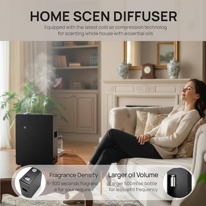 USA Ship - Kevinleo Scent Diffuser for 7500 Sq.Ft Whole House, Aromatherapy Nebulizing Waterless Diffuser for Home, Office, Large Room, HVAC Commercial Hotel Diffuser Collection | Cold Air Tech