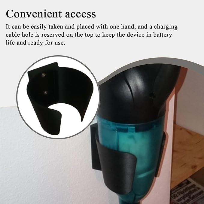 Vacuum Hanger Wall Mount, Heavy-Duty Garage Accessories Holder, Organizer for Brooms Mops Cleaners, Home Garage Closet Storage Solution for Doors Walls Shelves and Utility Spaces