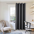 ChrisDowa Blackout Curtains 120 Inches Long for Living Room, Grommet Thermal Insulated Room Darkening Curtains for Bedroom (1 Panel Set, Dark Grey, 52W x 120L)