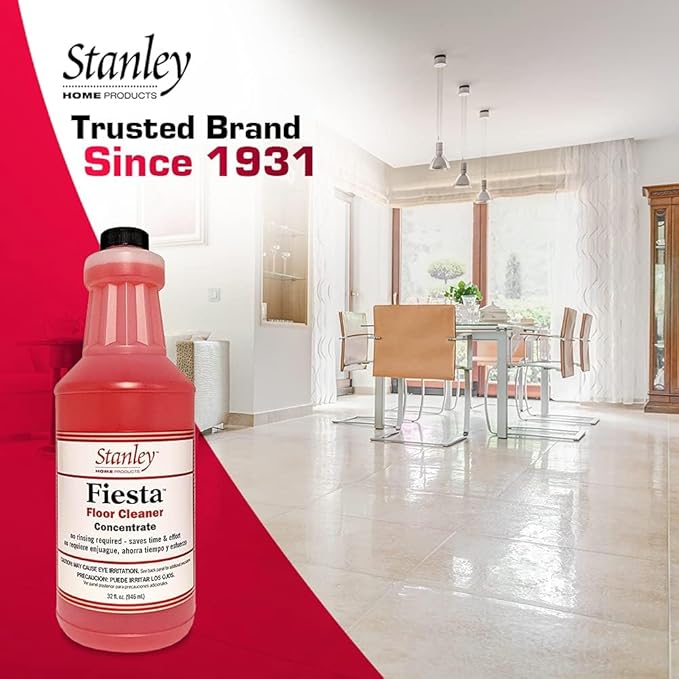 STANLEY Home Products Fiesta Floor Cleaner Liquid Concentrate - Eco Multisurface & Industrial Cleaning For Hardwood, Stone, Tile & Ceramic Floors