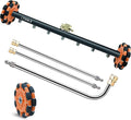 LTANLE 2-in-1 Can Move Horizontally Pressure Washer Undercarriage Cleaner Water Broom，23" Surface Cleaner Power Washer Attachment with 7 Nozzles 3 Extension Rods andSpare Wheel，4000 PSI