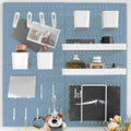 RIVTUN Wall-Mounted Pegboard Kit, 25.2" x 25.2" Organizer Panel – Large, Cost-Effective & Nail-Free Installation Blue