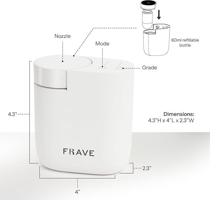 Air Lux Diffuser, Plug-in Waterless Diffuser for Essential Oil, Smart Bluetooth App Control, Covers Up to 320 sqft 60ml Capacity, Home Office Hotel Scent Diffuser, Cold Air Technology, White