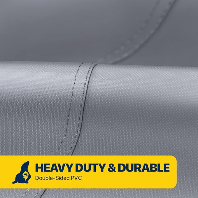 Seal Skin Covers Waterproof Hot Tub Cover, Heavy Duty Outdoor Spa Protector with Air Vents, Padded Handles, Adjustable Cord, Straps & All Weather Protection (Gray, 76"L x 76"W x 20"H)
