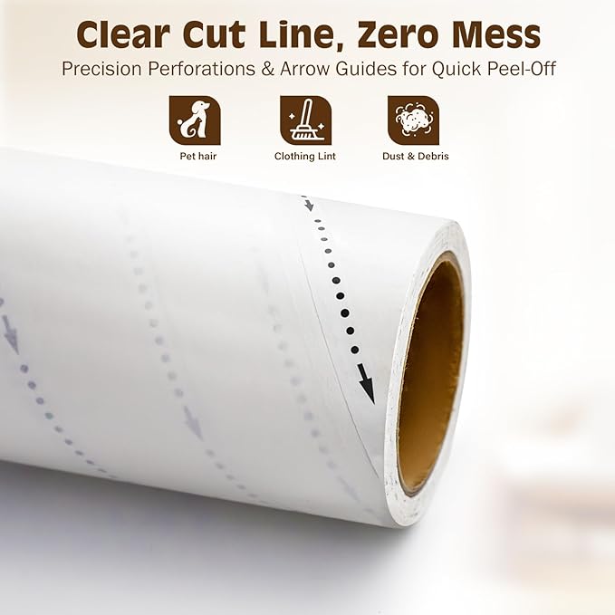 Large Lint Roller for Pet Hair Extra Sticky,10 Years Lifespan,9.45''/6.3" Pet Hair Removal Tool Roller for Dog Cat Hair,450 Sheets/5 Refills,Detachable Telescoping Extension Lint Remover Brush