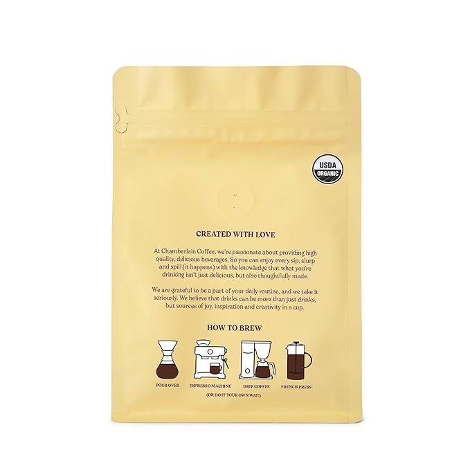 Chamberlain Coffee Pumpkin Spice Blend – Medium Roast Whole Bean Coffee, Smooth and Well-Balanced with Warm Notes of Cinnamon, Nutmeg, and Clove, Freshly Roasted in California - 10 oz
