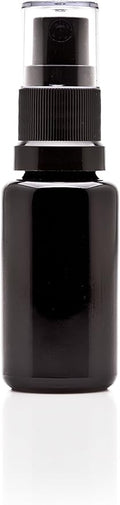 Infinity Jars 15 Ml (.5 fl oz) Black Ultraviolet Glass Fine Mist Spray Bottle Cleaning Products Refillable Containers Homemade Perfume Blends Room, Sprays Bath Beauty Hair, Screw Top Bottles