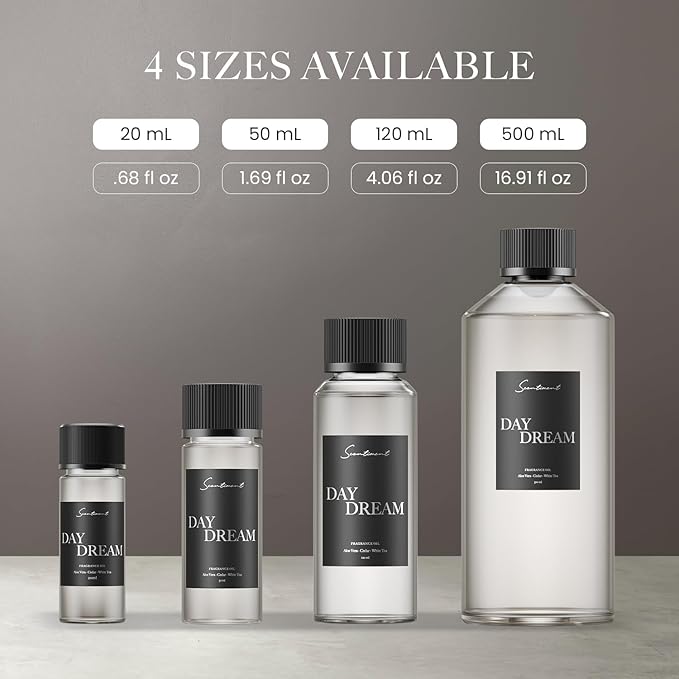 Scentiment Diffuser Oil - Day Dream | Inspired by Luxury Five Star Hotel White Tea Scent | Aromatherapy Home Fragrance| Luxurious Scent with Notes of Aloe Vera, Cedar, White Tea (500 mL)