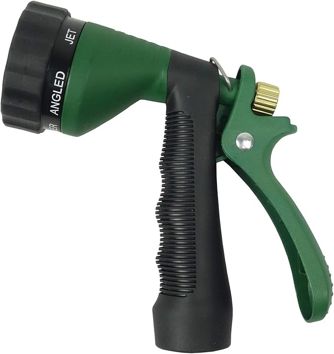 H2O WORKS Garden Hose Nozzle Heavy Duty Water Hose Nozzle with Adjustable Watering Patterns High Pressure Sprayer Nozzles, Pefect for Car Washing and Pets Showering