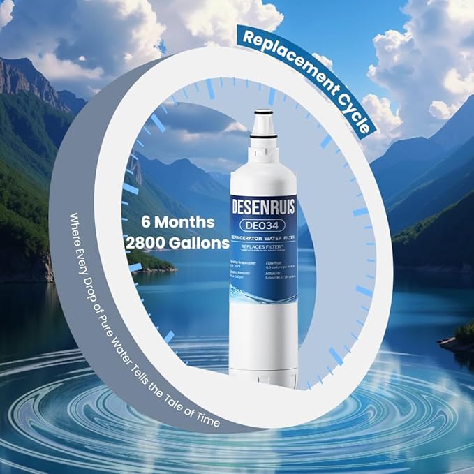 7012333 UC-15ip Compatible with Sub-Zero 7012333 Water Filter, Sub-Zero UC-151, UC-15I, UC-15IO, UC-15IP, UC-15,UC-151P, Improves the Smell and Taste of Water, Pack of 3, By DESENRUIS
