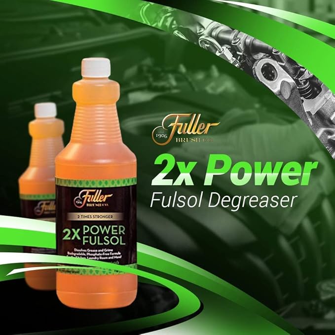 Fuller Brush 2X Power Fulsol Degreaser – Removes Grease, Oil, Grime & Stains – All Purpose Oil, Grease & Grime Cleaner For Bike, Automotive, Grill, Bathroom & Kitchen – Makes 30 Gallons (Pack of 1)