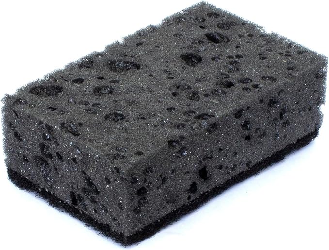 Okleen Black Scrub Sponges. Made in Europe. 9 Pack, 4.3x2.8x1.4 inches. Heavy Duty and Non Scratch Fiber. Kitchen Sponges Pack with No Smell. for Dishes and Household Washing