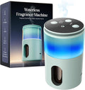 Waterless Diffuser for Essential Oil: Mini Battery Scent Diffuser for Room&Home&Car with 9 Colors LED Light - Aroma Cool Mist Machine Light Cyan