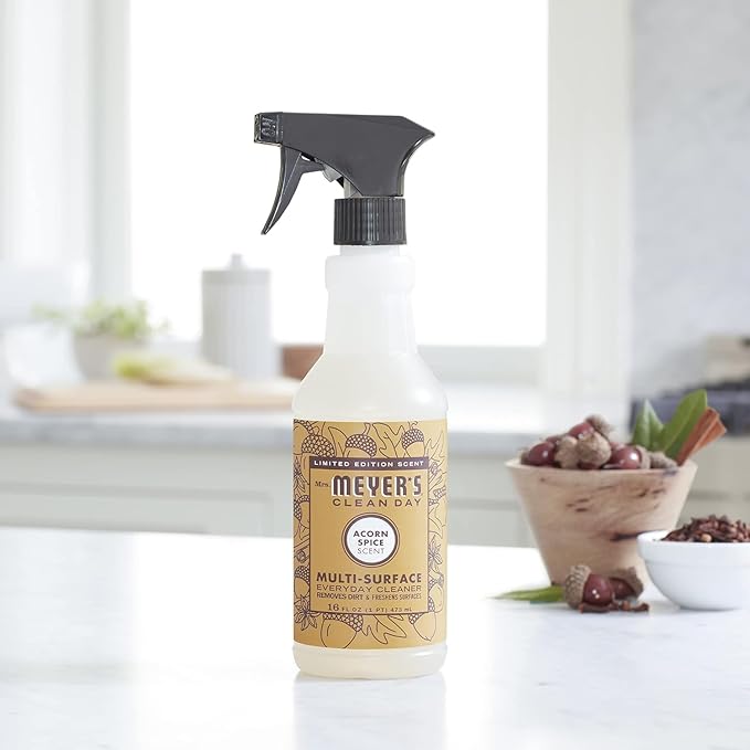 MRS. MEYER'S CLEAN DAY All-Purpose Cleaner Spray, Limited Edition Acorn Spice, 16 fl. oz - Pack of 3