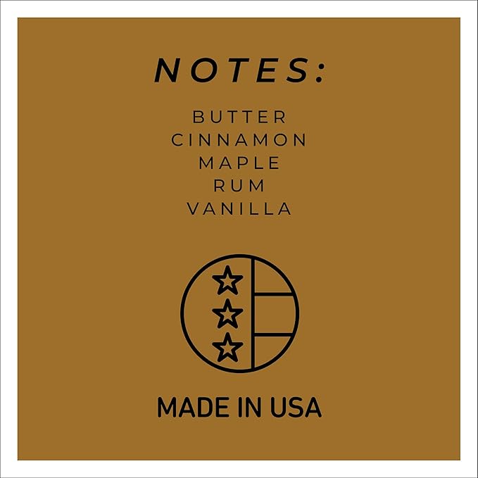 A Cheerful Giver - Butter Maple Baby Scented Glass Jar Candle (6oz) with Lid & True to Life Fragrance Made in USA