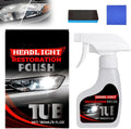 PUNHAIL Automotive Headlamp Restoration Fluid Kit, Headlight Restoration Kit Car Headlight Restorer with Sponge and Towel, Headlight Cleaner and Restorer Kit for Car (1pcs)