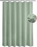 Titanker Waterproof Shower Curtain Liner Fabric, Sage Green Shower Curtain Liner with Magnets, Cloth Shower Liner Soft, Lightweight, Machine Washable, 70 x 72 Inches