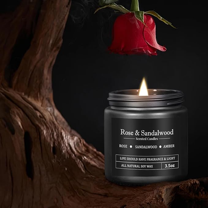8 Pack Scented Candles for Men, Masculine Candle Gift Set with Smoky & Woody Scents, Soy Wax Aromatherapy Candles for Home, Valentine’s Day Gift for Him, Boyfriend