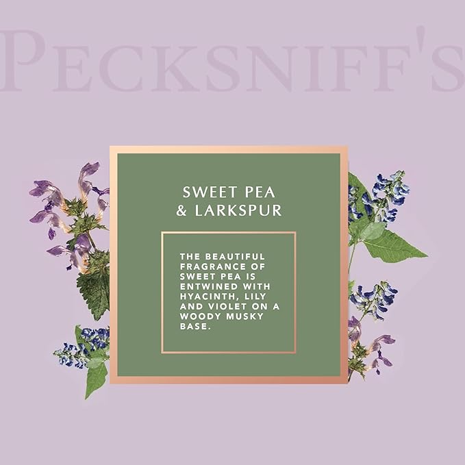 Pecksniff's Sweet Pea & Larkspur Bath Soak Decanter | 500ml/16.9 Fl Oz