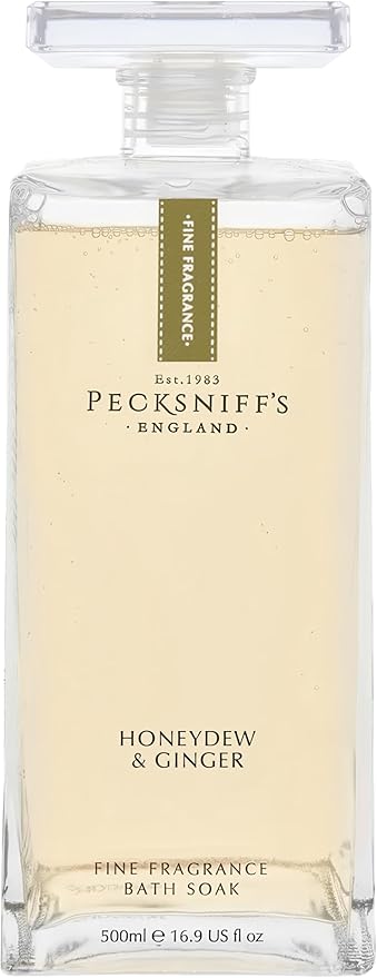Pecksniffs Prestige 500ml Bath Soak Decanter Honeydew & Ginger