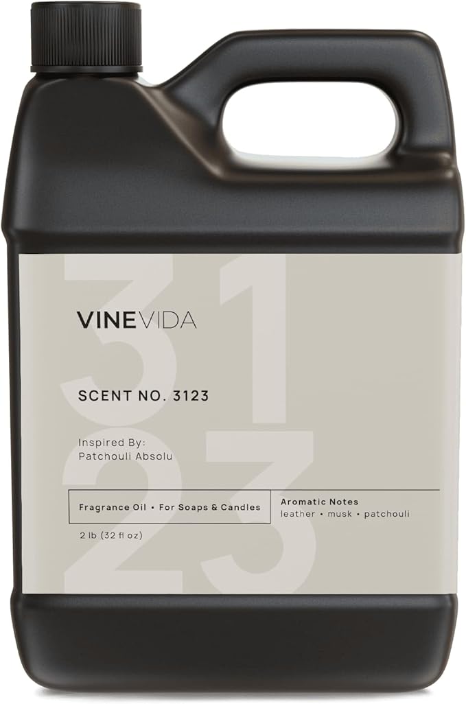VINEVIDA Scent NO. 3123 Fragrance Oil - 32oz (2lbs) - Inspired by: Patchouli Absolu Fragrance Oil for Candle Making - Made in USA Candle Scents Scents for Soap Making