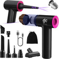 Get Comfy 12000 Pa 4-in-1 Cordless Car Vacuum Cleaner Handheld Air Duster Pump & Blower with Brushless Motor | Portable Mini Vacuum for Car, Home & Office with Type-C Fast Charging