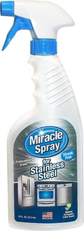 MiracleSpray for Stainless Steel, Cleaning Spray, Removes Fingerprints and Smudges From Oven, Refrigerator, Microwave, Sink, Hood, and Grill, 16 Ounce