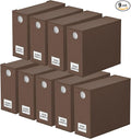 SpaceAid 9 Pack Bed Sheet Organizers and Storage, Foldable Sheet Organizer with Window for Linen Closet, Set Folder Keeper for Queen & King Size Bedding Storage (Brown)