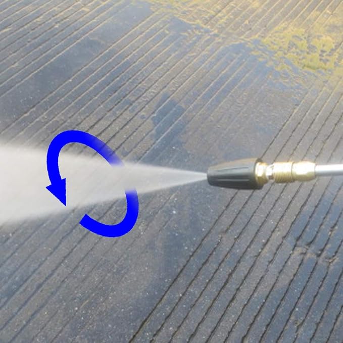 M MINGLE Turbo Nozzle for Pressure Washer, Rotating Nozzle and 5 Tips, 1/4 Inch Quick Connect, 3600 PSI, Orifice 3.0