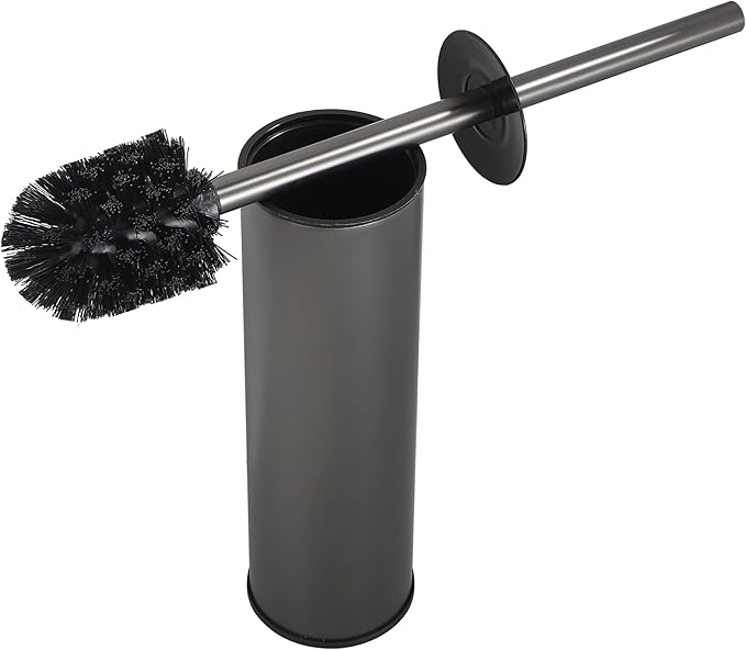 KLDKLD Toilet Brush and Holder Set Premium Material Toilet Bowl Cleaner Free Standing Toilet Bowl Brush and Holder 1pack Gun Grey