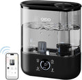 QIDO Top Fill Humidifiers for Bedroom, 5 L Cool Mist 36H Super Long Time, Quiet 28dB Essential Oil Diffuser for Baby & Plants, 3 adjustable Mist with Touch/APP/7-color Nightlight, Auto Shut-off, Black
