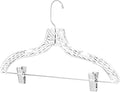 Clothes Hangers with Clips Plastic Set of 50 Pack Heavy Duty Hangers Dresses, T-Shirts Shirt Suit Hangers for Closet Organization Crystal Clear Hanger Pants Skirt Hanger Women and Men