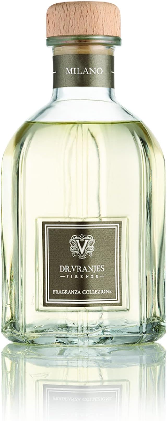 Dr. Vranjes – Milano 500 ml Refill + Double Pack of White Sticks (3 Pieces Bundle) – Luxury Home Fragrance, Made in Italy, Main Scent: Patchouli, Pepper, Sandalwood