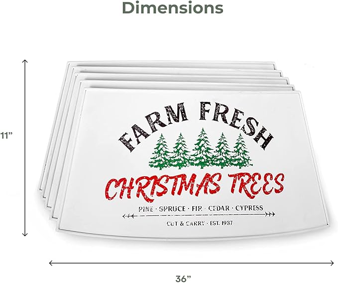 Hallops Oversized Galvanized Christmas Tree Collar - Adjustable Metal Christmas Tree Base Cover for Medium and Large Trees - 36 Inch Diameter Base for Contemporary and Rustic Holiday Decor (White)