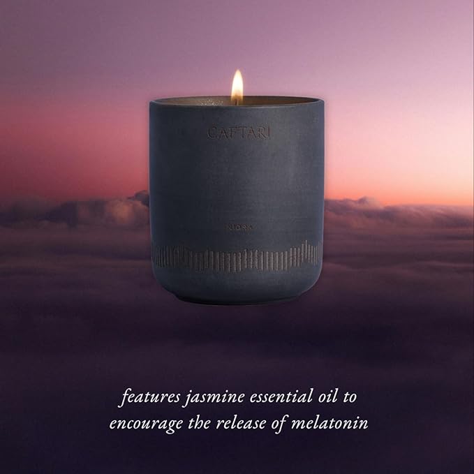 CAFTARI Luxury Aromatherapy Candle | Jasmine, Tuberose & Neroli Scented | 60 Hour Burn | Clean Coconut Soy Wax | Vegan, Gift-Ready Candle for Sleep & Home Spa Feel | Nidra