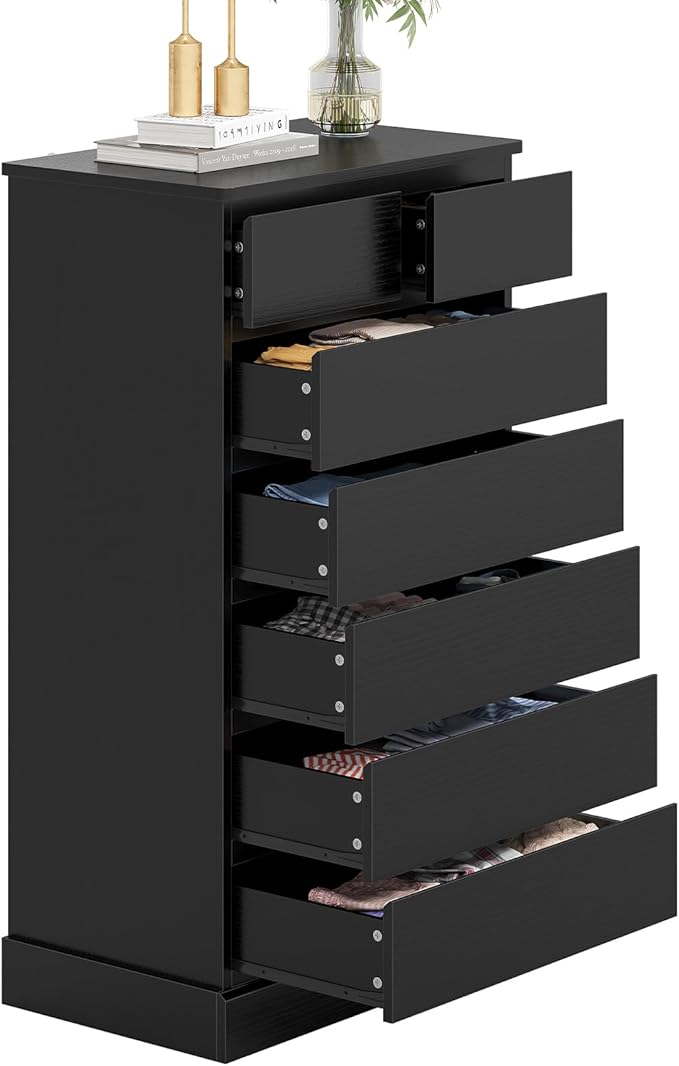 Hasuit Tall Dresser with 7 Drawers for Bedroom, 51.8'' High Chest of Drawers Storage Organizer for Closet, Modern Taller Clothes Storage Tower with Ample Storage Space