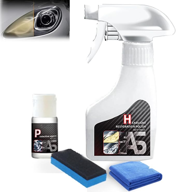 Estytop Headlight Restoration Polish,Headlight Refurbished Suit (1SET)