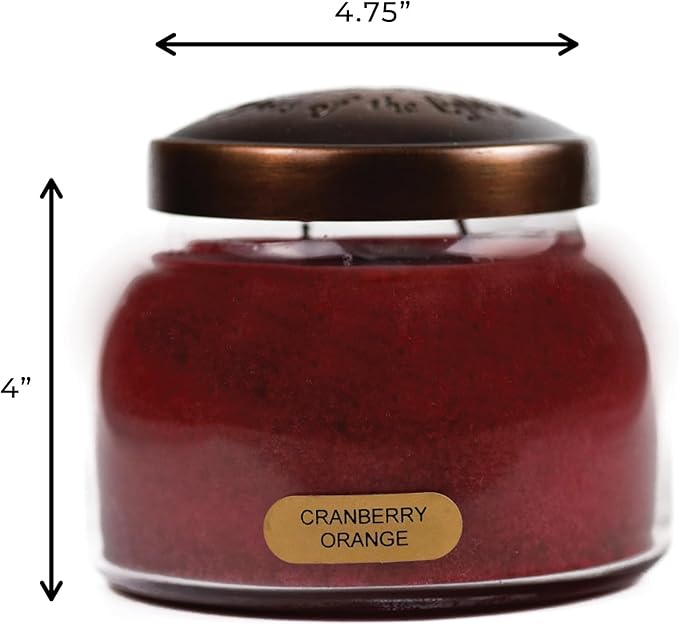 A Cheerful Giver - Cranberry Orange - 22oz Mama Scented Candle Jar with Lid - Keepers of The Light - 125 Hours of Burn Time, Gift for Women, Red