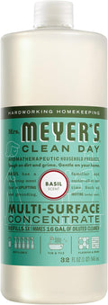 MRS. MEYER'S CLEAN DAY Multi-Surface Cleaner Concentrate, Use to Clean Floors, Tile, Counters, Basil, 32 fl. oz