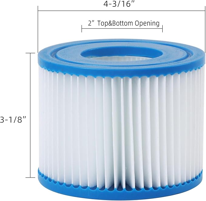 Type VI Spa Filter Replaces for saluspa hot tub Filters, Lay-Z-Spa, Coleman SaluSpa 90352E, 58323E, 58323 Swimming Pool Pump, Hot Tub Filter, 16 Pack