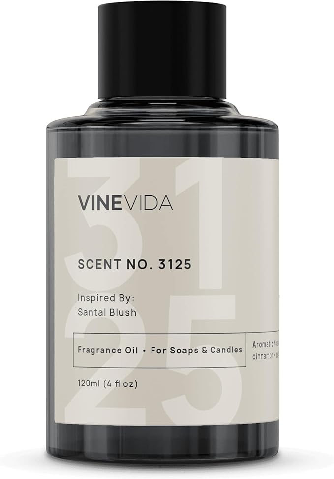 VINEVIDA Scent NO. 3125 Fragrance Oil - 120mL (4oz) - Inspired by: Santal Blush Fragrance Oil for Candle Making - Made in USA Candle Scents Scents for Soap Making